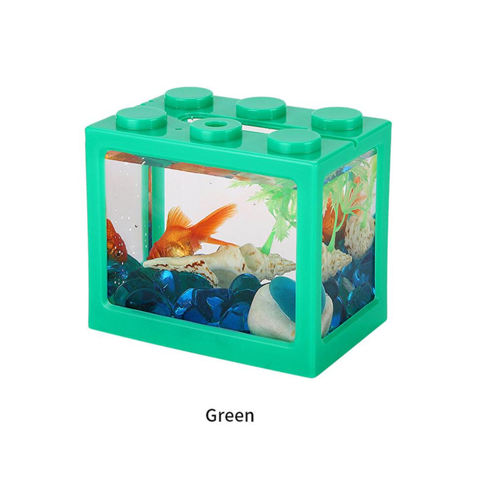 KSY Aquatics Stackable Building-Block Mini Aquarium — DIY Desktop Nano Fish Tank, 7 Colors, 0.6 Gallon