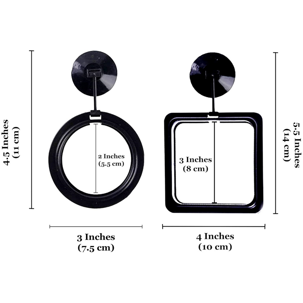 Aquarium floating feeding ring set size details
