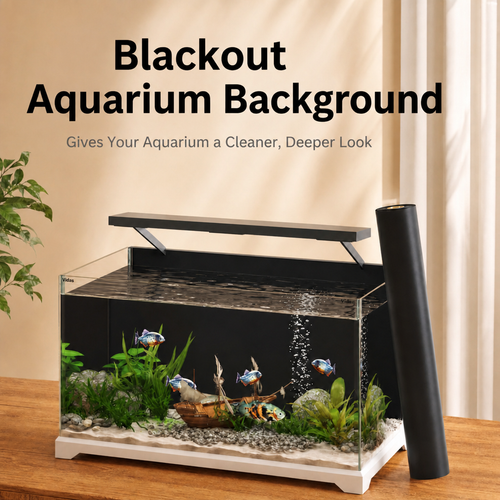 Blackout aquarium background adds depth to night tank setups