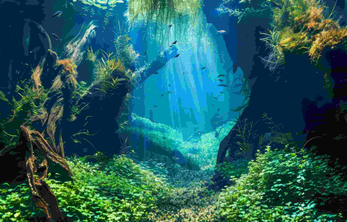 KSY Aquatics Aquarium Background Sticker — 60x40cm, Thick Laminated Waterproof Fish Tank Backdrop