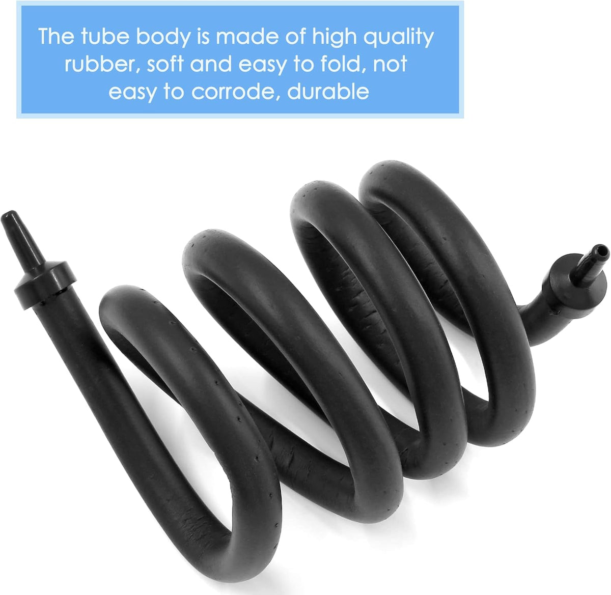 Flexible aquarium bubble wall tube bent into decorative shapes — heart star arch curves
