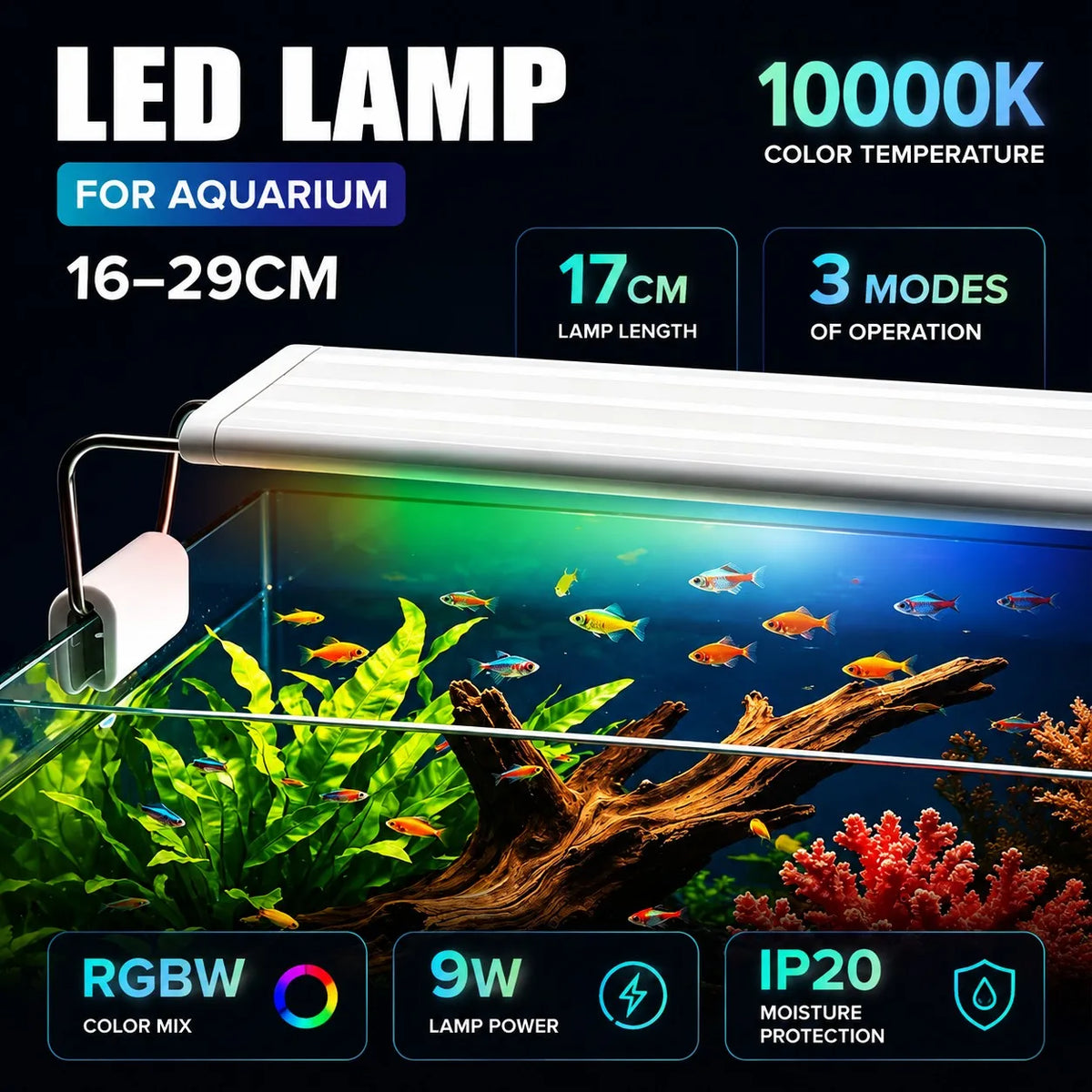 KSY P20 9W LED Aquarium Light