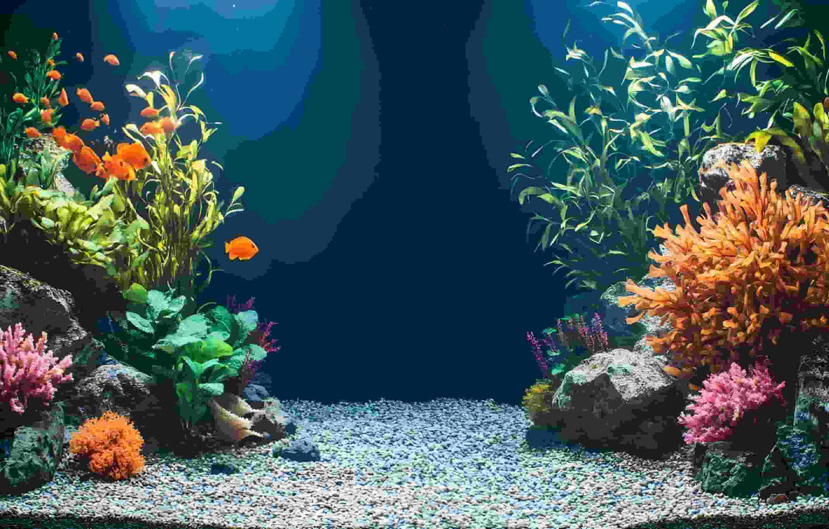 KSY Aquatics Aquarium Background Sticker — 60x40cm, Thick Laminated Waterproof Fish Tank Backdrop