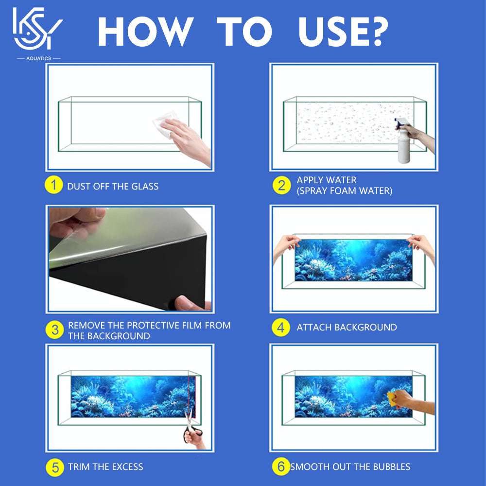 how to apply aquarium background sticker installation guide