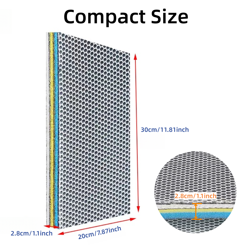 KSY 12D filter sponge dimensions 30x20x2.8cm — 11.8x7.9x1.1 inch
