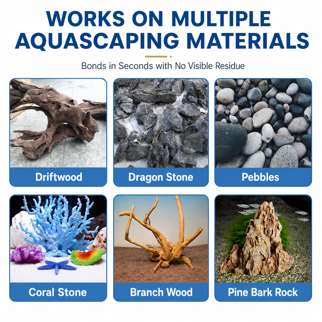 KSY Aquatics aquascape adhesive product packaging — 50g aquarium plant moss glue
