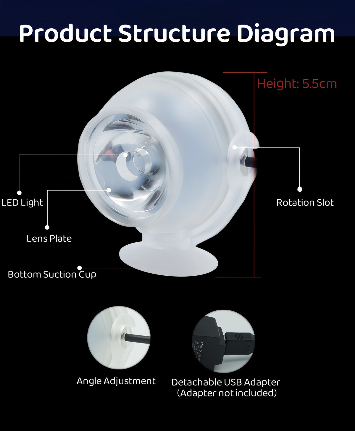 Submersible aquarium spotlight installed in planted fish tank — underwater LED lighting demo
