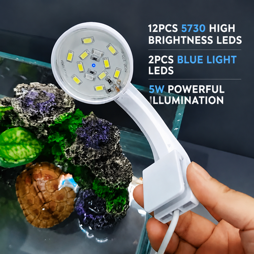 USB clip on aquarium light dimensions and clip fit details