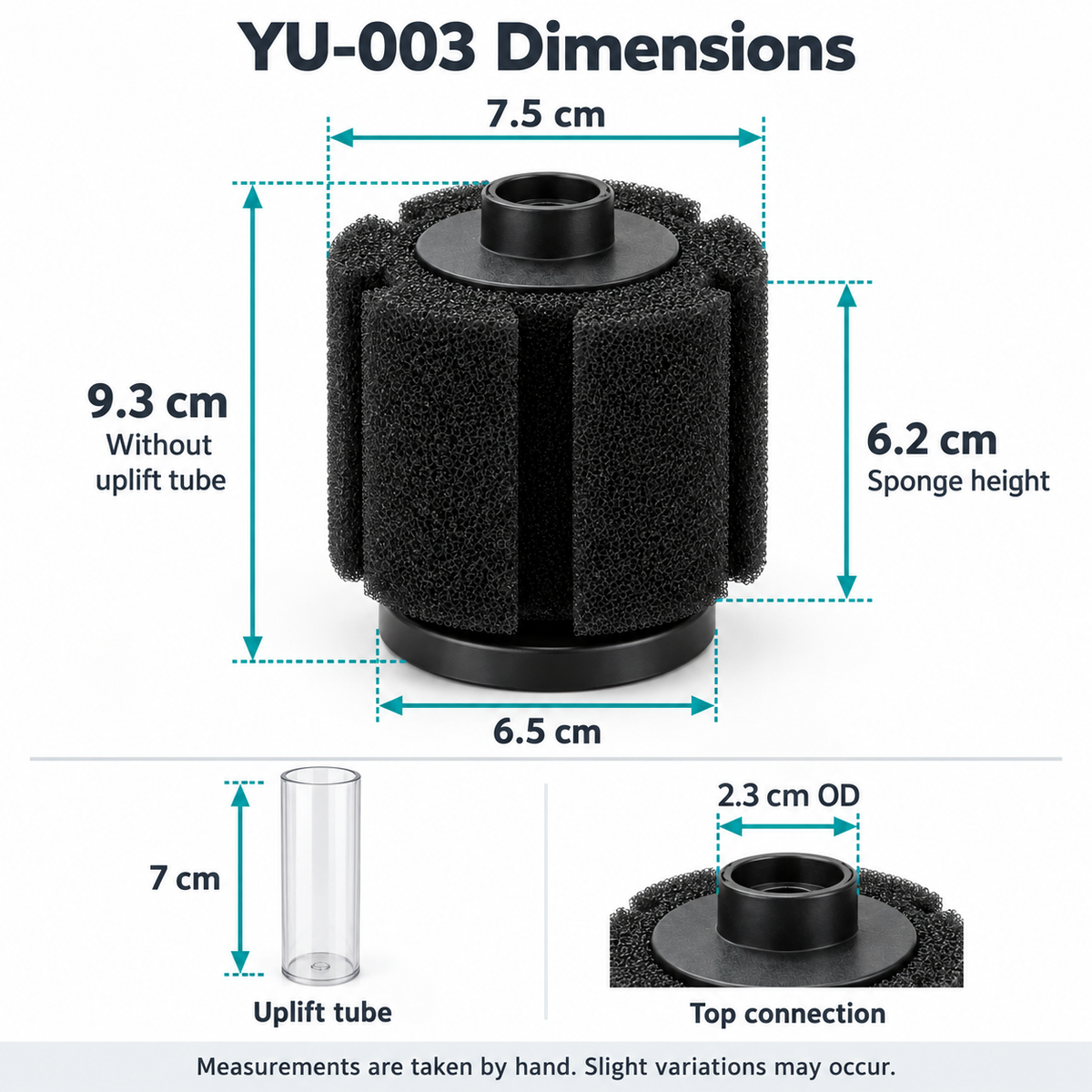 KSY Aquatics Aquarium Sponge Filter, Air-Driven Bio Filter for Shrimp, Fry and Small Fish