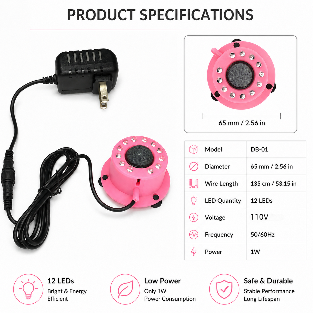 KSY Aquatics fish tank bubble light product specifications