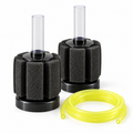 KSY Aquatics XY-2835 aquarium sponge filter kit with two filters and 10 ft yellow airline tubing